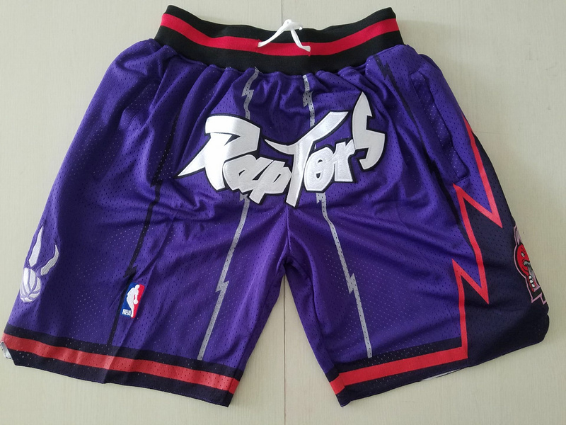 Men 2019 NBA Nike Toronto Raptors purple shorts->golden state warriors->NBA Jersey